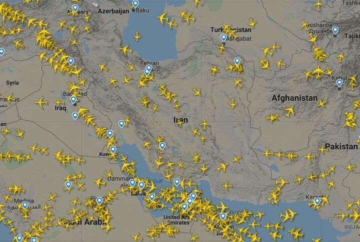 افزایش ظرفیت پروازهای عبوری از فضای ایران به روزانه ۱۸۰۰ پرواز