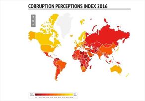 کسب رتبه ۱۳۱ بین ۱۷۶ کشور در ادراک فساد